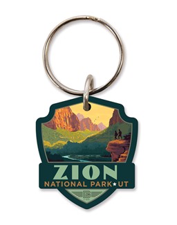 Zion 100th Emblem Wooden Key Ring | American Made