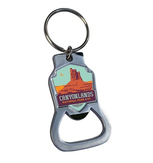 Canyonlands Emblem Bottle Opener Key Ring