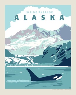 AK Inside Passage Orca 8" x10" Print | Made in the USA