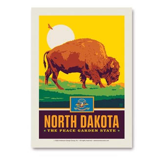 ND State Pride Vert Sticker | Made in the USA