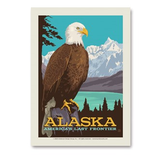 AK Perched Eagle Vert Sticker | Made in the USA