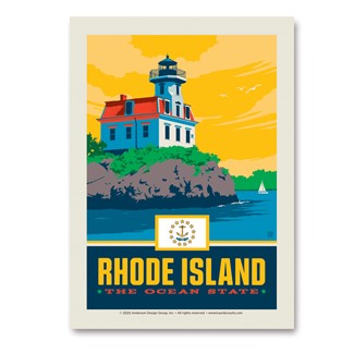 RI State Pride Vert Sticker | Made in the USA