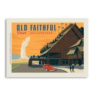 Yellowstone Old Faithful Inn Vert Sticker
