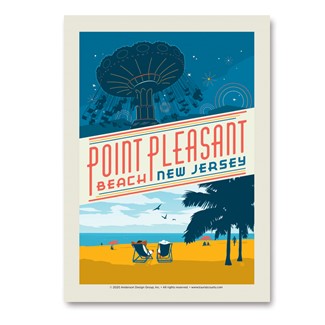 NJ Point Pleasant Beach Vert Sticker | Made in the USA