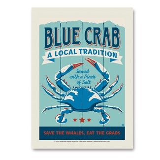 Blue Crab Vert Sticker | Made in the USA