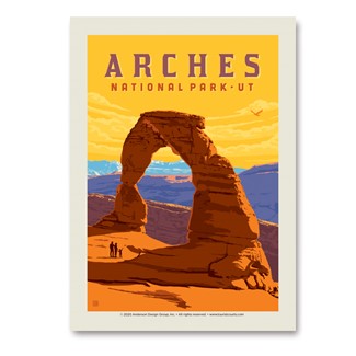 Arches NP Delicate Arch Sunset Vert Sticker