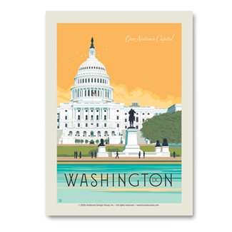 Washington DC, Capitol Vert Sticker | Made in the USA