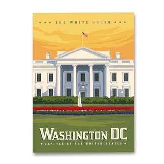 Washington DC, White House Magnet | Metal Magnet