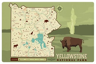 Map of Yellowstone NP Magnetic PC