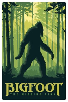 Bigfoot Magnetic PC | themed magnet postcard