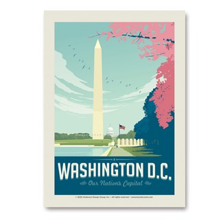 Washington, DC Cherry Blossoms Vert Sticker | Made in the USA
