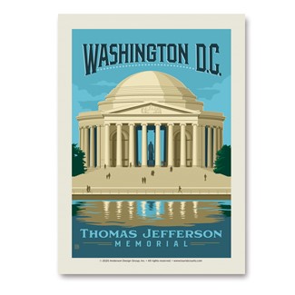 Washington, DC Thomas Jefferson Memorial Vert Sticker | Made in the USA
