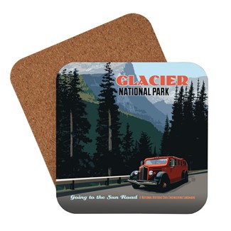 MT003CT - Glacier NP Going to the Sun Road Coaster | American made coaster
