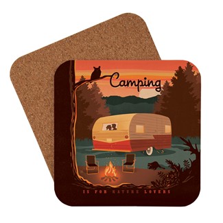Camping is for Nature Lovers Coaster | American made coaster