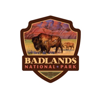 Badlands NP Bison Emblem Sticker | Emblem Sticker