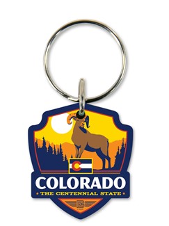CO State Pride Emblem Wooden Key Ring | American Made