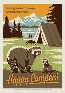 LL010VM - Happy Campers Single Magnet | USA Made