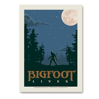 Bigfoot Lives Vert Sticker