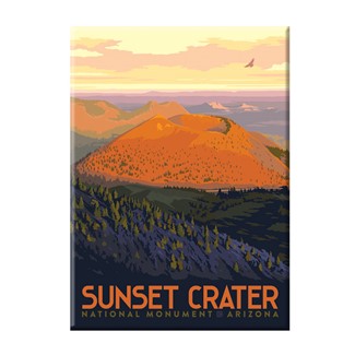 Sunset Crater Volcano National Monument Magnet | Metal Magnet