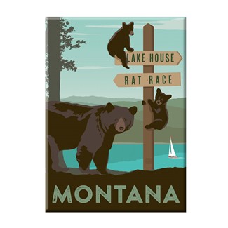 MT Lake House Rat Race Magnet | Metal Magnet