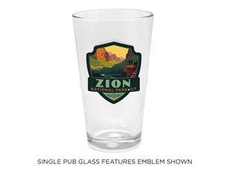Zion NP 100 Emblem Pub Glass