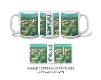 Washington DC, Aerial View Mug | themed mugs