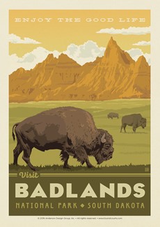 Badlands NP The Good Life| Postcard