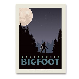 Believe in Bigfoot Vert Sticker