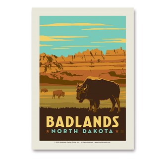 Badlands, ND Vert Sticker | Made in the USA