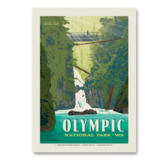 Olympic NP Sol Duc Falls Vert Sticker | Made in the USA