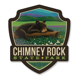 Chimney Rock State Park Emblem Wooden Magnet