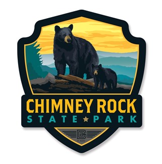 Chimney Rock State Park Emblem Wooden Magnet