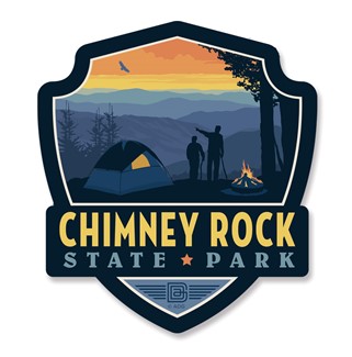 Chimney Rock State Park Emblem Wooden Magnet | American Made
