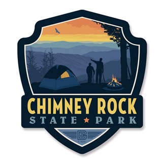 Chimney Rock State Park Emblem Wooden Magnet