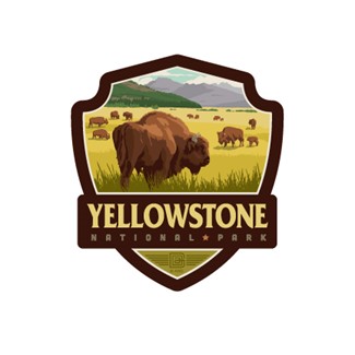 Yellowstone NP Bison Herd Emblem Sticker | American Made