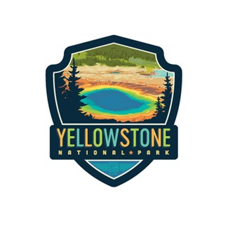 Yellowstone NP Prismatic Springs Emblem Magnet | Vinyl Magnet