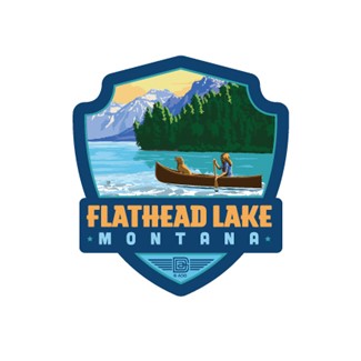 Flathead Lake MT Emblem Magnet