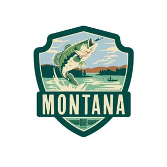 MT Gone Fishing Emblem Sticker | American Made