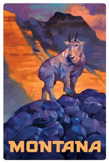 Montana Mountain Goat | Themed Magnet Postcard