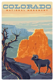 CO National Monument Magnetic PC | Themed Magnet Postcard