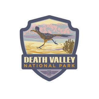 Death Valley NP Roadrunner Emblem Sticker