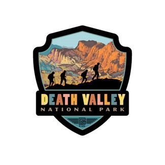 Death Valley NP Zabriskie Point Emblem Wooden Magnet | American Made