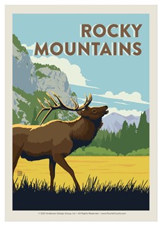 Rocky Mountains Single Magnet | Tourist Courts