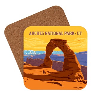 Arches NP Delicate Arch Sunset Coaster | Made in the USA
