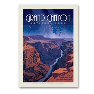 Grand Canyon National Park Starry Landscape | Vertical Sticker