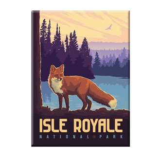 Isle Royale NP Fox Magnet | American Made Magnet