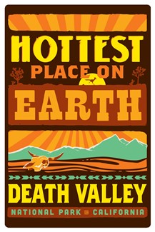 Death Valley NP Camping Magnetic PC | themed magnet postcard