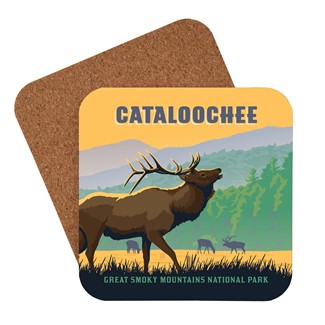 Great Smoky Mountain National Park Cataloochee Elk Coaster | American Made Coaster