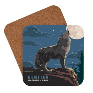 Glacier National Park Howling Wolf Coaster | American Made Coaster