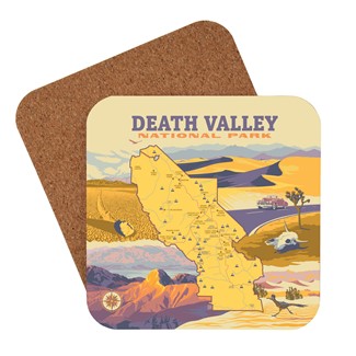 Death Valley National Park Map Coaster | American Made Coaster